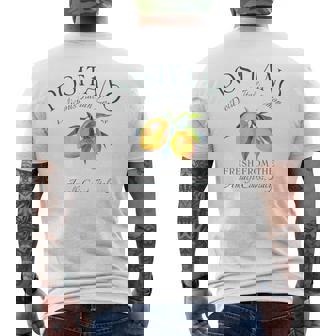 Amalfi Coast Italian Lemons Italian Town Limoncello Lemon Men's T-shirt Back Print | Seseable CA