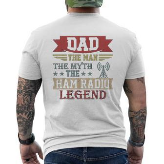 Amateur Ham Radio Operator For Dad Mens Back Print T-shirt | Mazezy