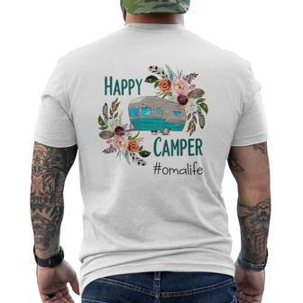 Amazing Happy Camper Oma Life Men's T-shirt Back Print - Monsterry