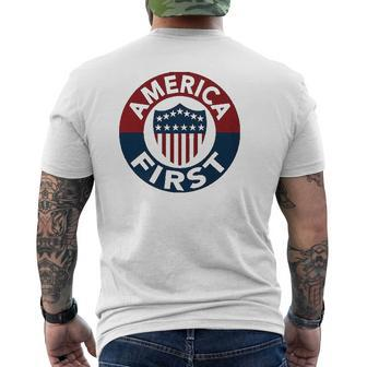 America First Mens Back Print T-shirt - Thegiftio UK