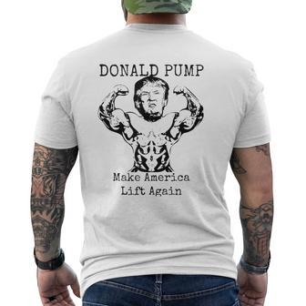 Make America Lift Again Donald Pump Tank Top Mens Back Print T-shirt | Mazezy