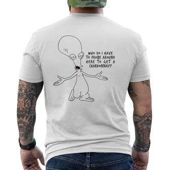 American Dad Who Do I Have To Probe Mens Back Print T-shirt | Mazezy UK