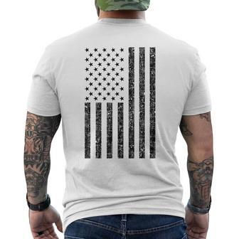 American Flag Military T Patriotic For Men Men's T-shirt Back Print - Monsterry DE