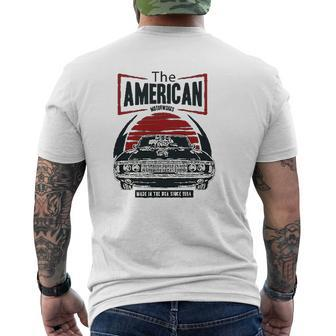 American Muscle Car Mens Back Print T-shirt | Mazezy
