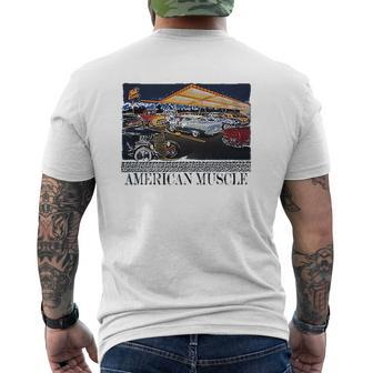 American Muscle Classic Hotrod Car Truck Drive In Cruise Graphic Mens Back Print T-shirt | Mazezy