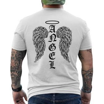 Angel Wings Halo Feathers God Awesome Men's T-shirt Back Print - Thegiftio UK