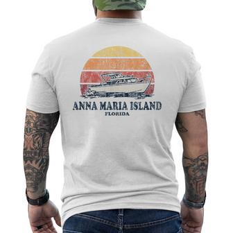 Anna Maria Island Fl Vintage Boating 70S Retro Boat Men's T-shirt Back Print - Monsterry CA