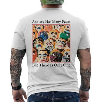 Anxiety Has Many Faces But There Is Only One Men's T-shirt Back Print - Monsterry