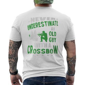 Archery Crossbow Old Guy Medieval Archery Men's T-shirt Back Print - Monsterry DE