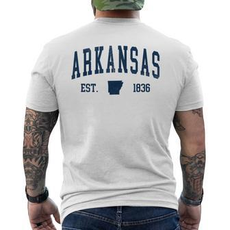 Arkansas Map 1836 Vintage Souvenirs Arkansas Men's T-shirt Back Print - Monsterry CA