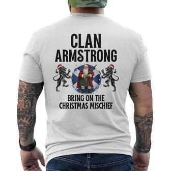 Armstrong Clan Christmas Scottish Family Name Party Men's T-shirt Back Print - Seseable