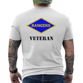 Army Ranger Ww2 Army Rangers Patch Veteran White Mens Back Print T-shirt | Mazezy