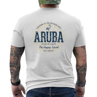 Aruba Retro Style Vintage Aruba Men's T-shirt Back Print - Monsterry AU