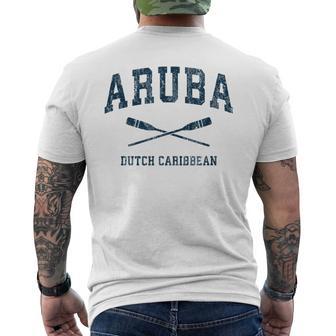 Aruba Vintage Nautical Paddles Sports Oars Men's T-shirt Back Print - Monsterry CA