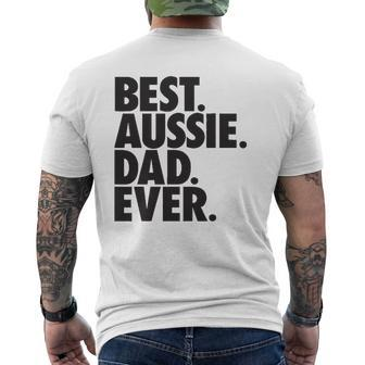 Aussie Dad Australian Shepherd Dog Dad Mens Back Print T-shirt | Mazezy CA