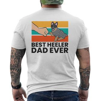 Australian Cattle Dog Best Heeler Dad Ever Blue Heeler Dad Mens Back Print T-shirt | Mazezy CA
