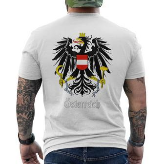 Austrian Eagle Osterreich Austria Flag Men's T-shirt Back Print - Monsterry DE
