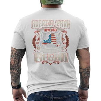 Averill Park New York Usa Flag 4Th Of July Men's T-shirt Back Print - Monsterry CA