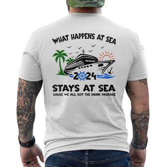 Aw Ship Its A Family Trip And Friends Group Cruise 2024 Men's T-shirt Back Print - Seseable