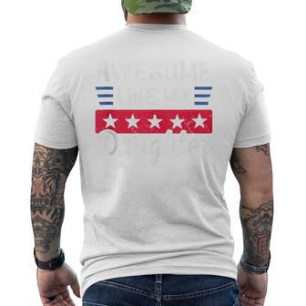 Awesome Like My Daughter For Father's Day & 4Th Of July Joke Men's T-shirt Back Print - Seseable