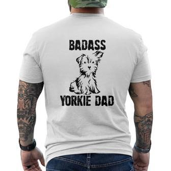 Ba Dass Yorkie Dad Mens Back Print T-shirt | Mazezy