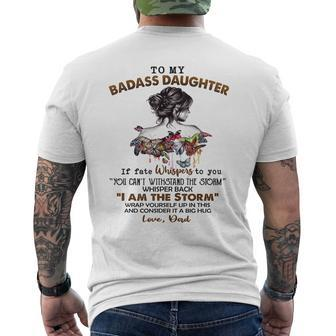 To My Badass Daughter Men's T-shirt Back Print - Seseable