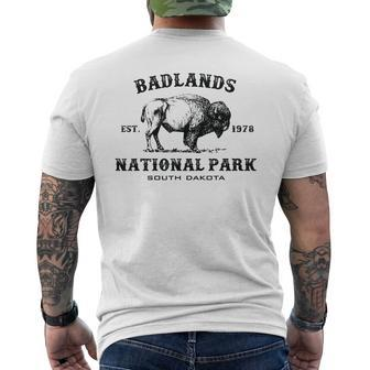 Badlands National Park South Dakota American Bison Souvenir Mens Back Print T-shirt - Thegiftio UK