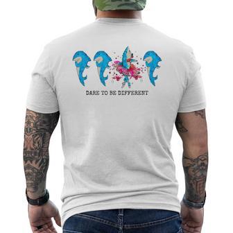 Ballerina Shark Dancer Ballet Dancing Dare To Be Different Men's T-shirt Back Print - Monsterry CA