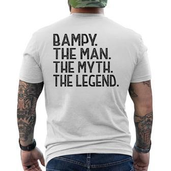 Bampy T The Man The Myth The Legend Fathers Day Men's T-shirt Back Print - Monsterry