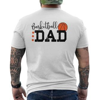 Basketball Dad Sport Lovers Happy Father's Day Mens Back Print T-shirt | Mazezy