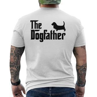 Basset Hound Dogfather Dog Lover Mens Back Print T-shirt | Mazezy