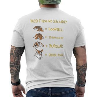 Basset Hound Security Costume For Clothing Men's T-shirt Back Print - Monsterry CA