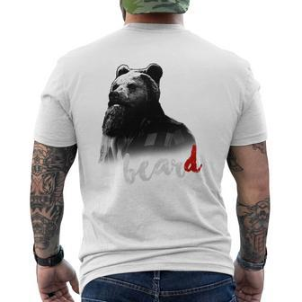Bear Beard Shirts Mens Back Print T-shirt - Thegiftio UK