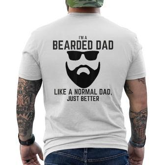 Bearded Dad Mens Back Print T-shirt | Mazezy