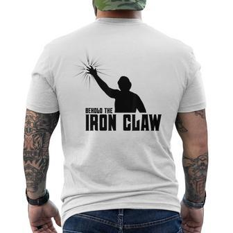 Behold The Iron Claw Famous Pro Wrestling Move Men's T-shirt Back Print - Monsterry DE