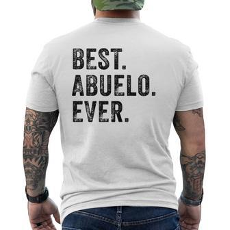 Best Abuelo Ever Grandpa Grandfather Spanish Vintage Mens Back Print T-shirt | Mazezy