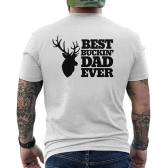 Best Buck Dad Ever Moose & Deer Hunter Fathers Day Mens Back Print T-shirt | Mazezy CA