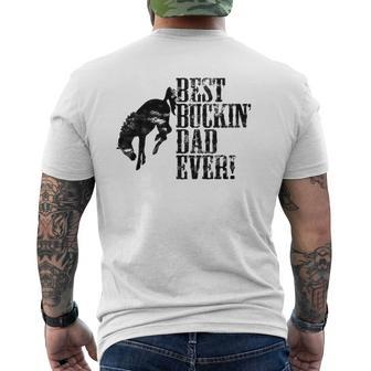 Best Buckin' Dad Ever For Horse Lovers Mens Back Print T-shirt | Mazezy