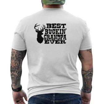 Best Buckin Grandpa Ever Mens Back Print T-shirt | Mazezy