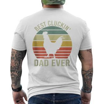 Best Cluckin' Dad Ever Father's Day Chicken Dad Farmer Men's T-shirt Back Print - Seseable