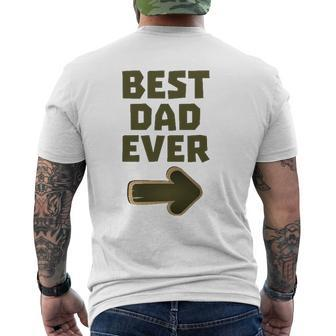 Best Dad Ever Arrow Graphic Mens Back Print T-shirt | Mazezy