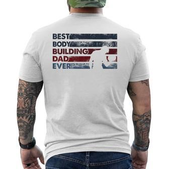 Best Dad Ever Father Vintage Body Building Men's T-shirt Back Print - Monsterry UK