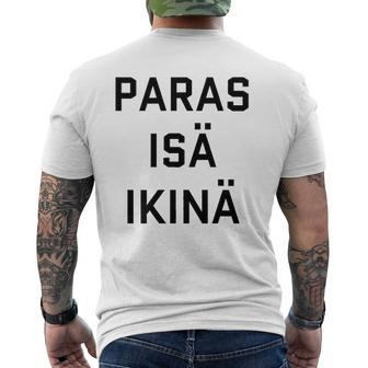 Best Dad Ever Finnish Language Father's Day Vacation Mens Back Print T-shirt | Mazezy