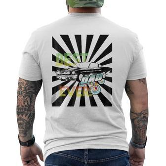 Best Dad Ever Muscle Car Retro Old School Father's Mens Back Print T-shirt | Mazezy