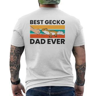 Best Gecko Dad Ever Lizard Leopard Gecko Mens Back Print T-shirt | Mazezy