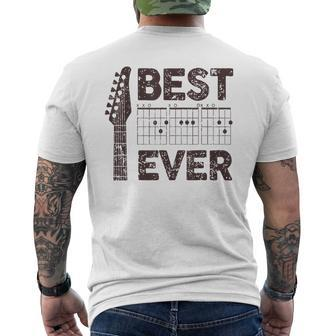 Best Guitar Dad Ever Chords Best Daddy Guitar Fathers Day Men's T-shirt Back Print - Monsterry CA