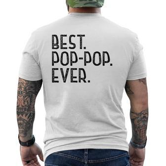Best Pop-Pop Ever For Grandpa Men Father's Day Pop-Pop Mens Back Print T-shirt | Mazezy