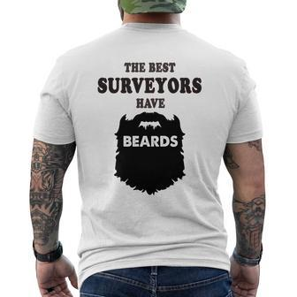 Best Surveyor Premium Beards Surveying Land Tee Mens Back Print T-shirt - Thegiftio UK