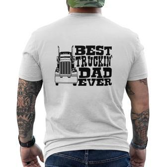 Best Trucking Dad Ever Truck Driver Mens Back Print T-shirt | Mazezy