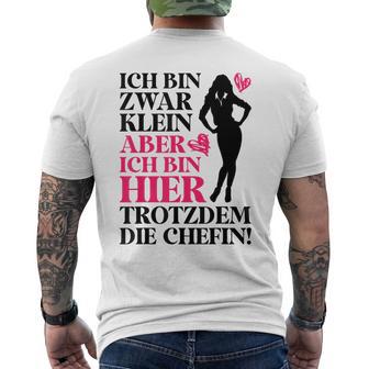 Beste Chefin Hier T-Shirt mit Rückendruck - Geschenkecke